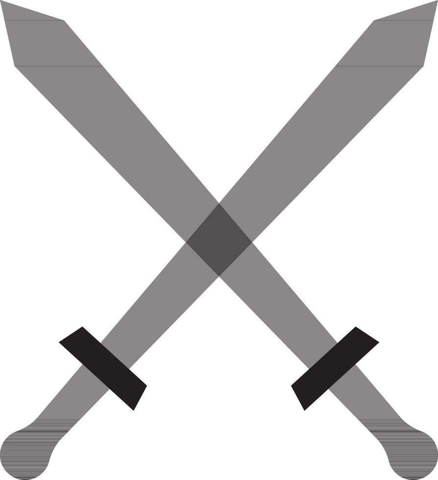 Black sword on white background. vector