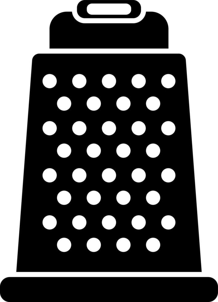 black and white Grater icon in flat style. vector