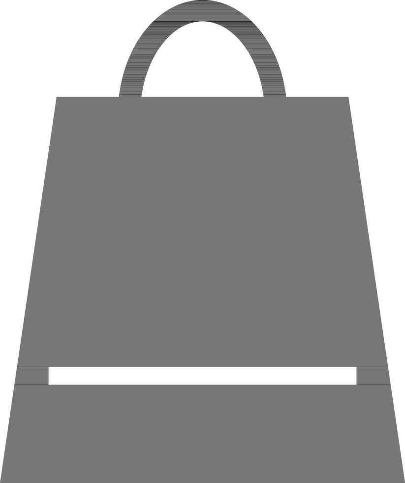 black and white shopping bag. vector
