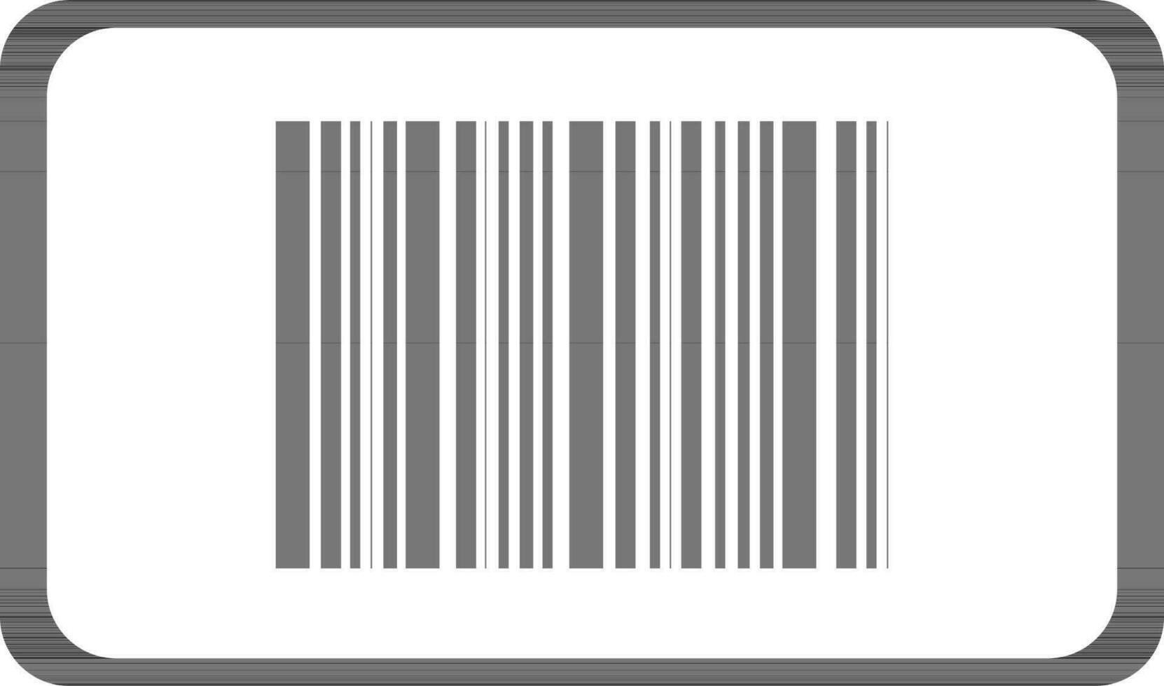 Illustration of a barcode in black and white color. vector