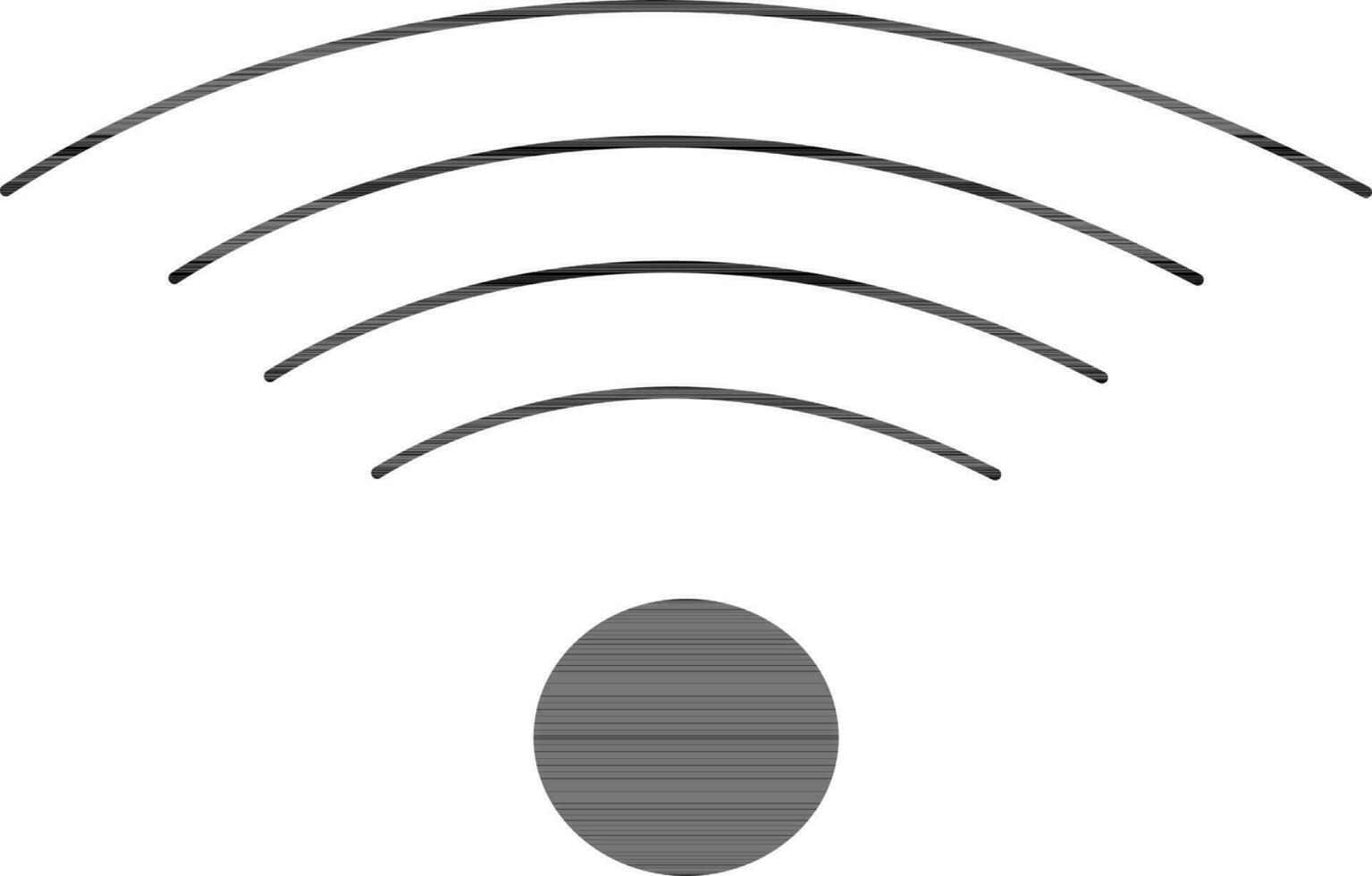 Black wireless sign on white background. vector