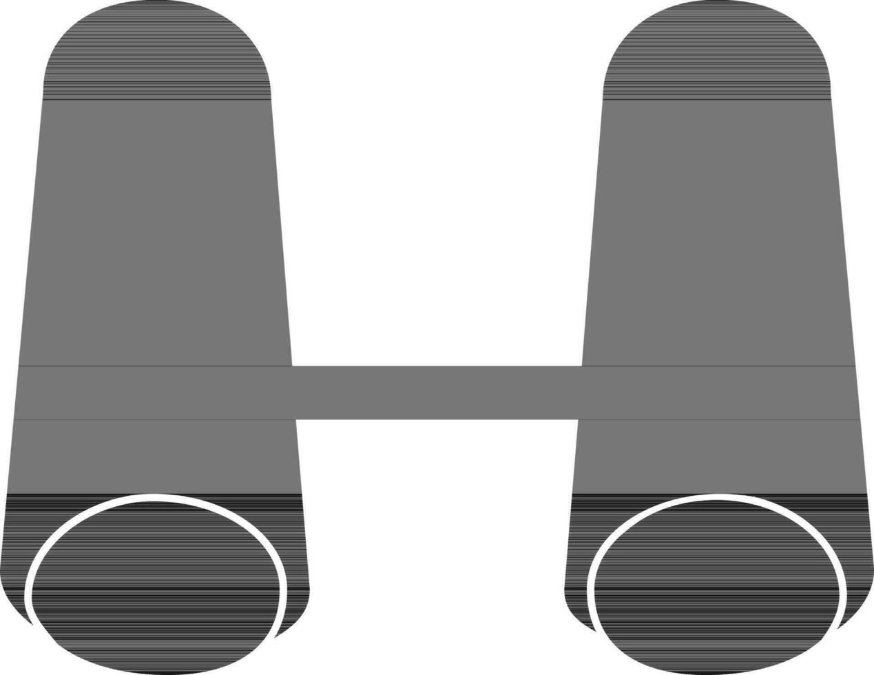Black binocular in flat style. vector
