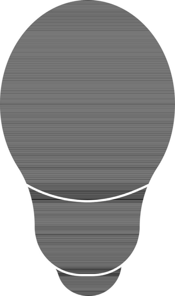 Black electric bulb on white background. vector