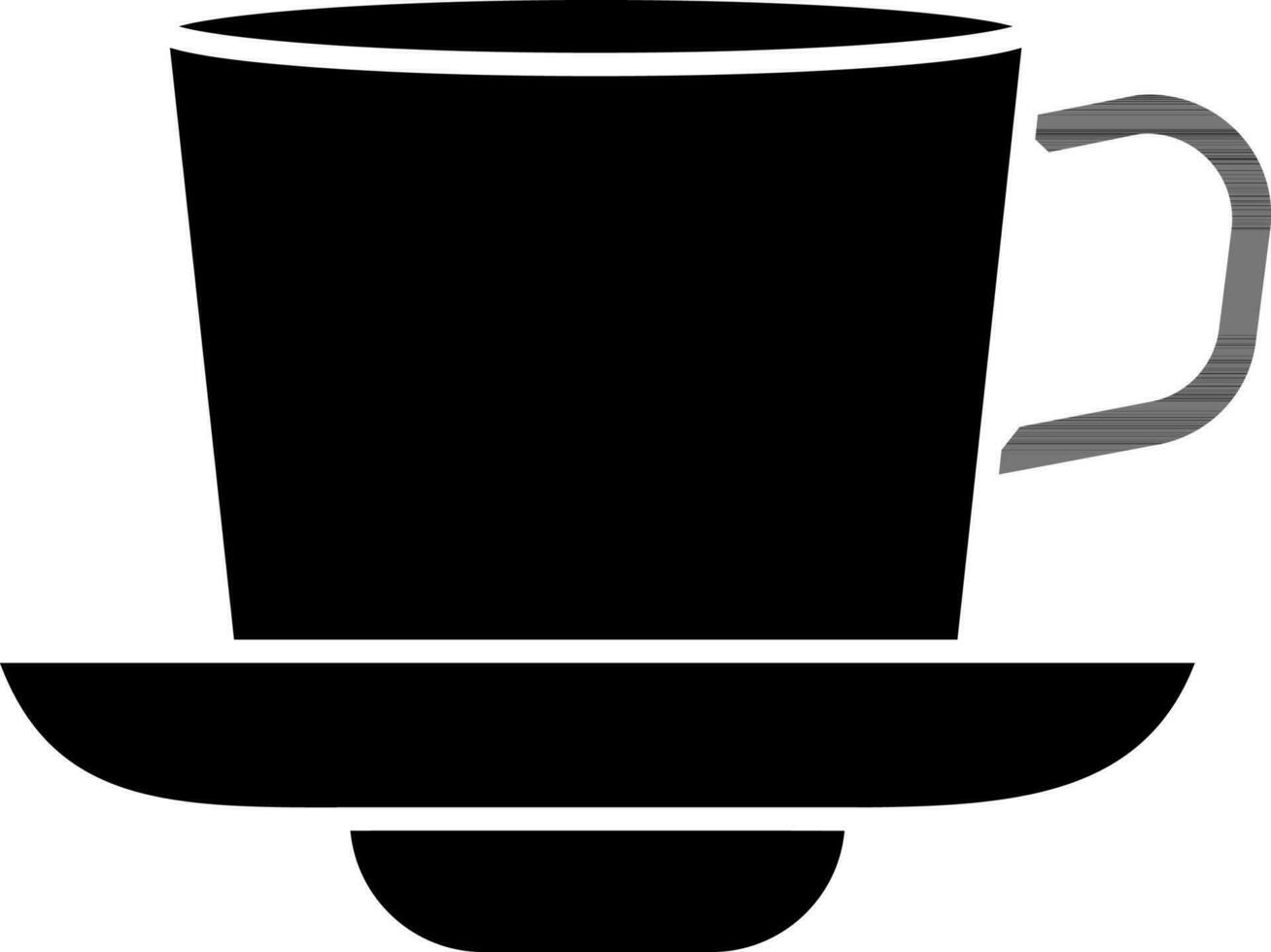 glifo té taza icono o símbolo. vector