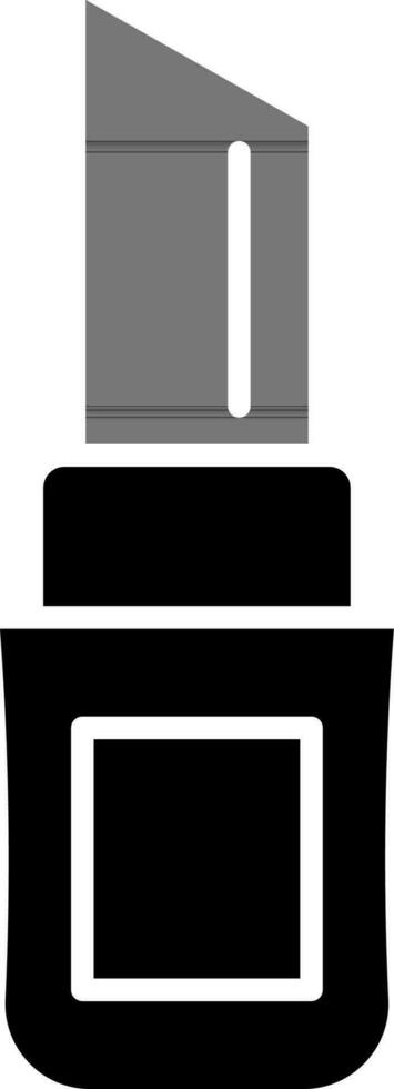 Illustration of lipstick glyph icon. vector