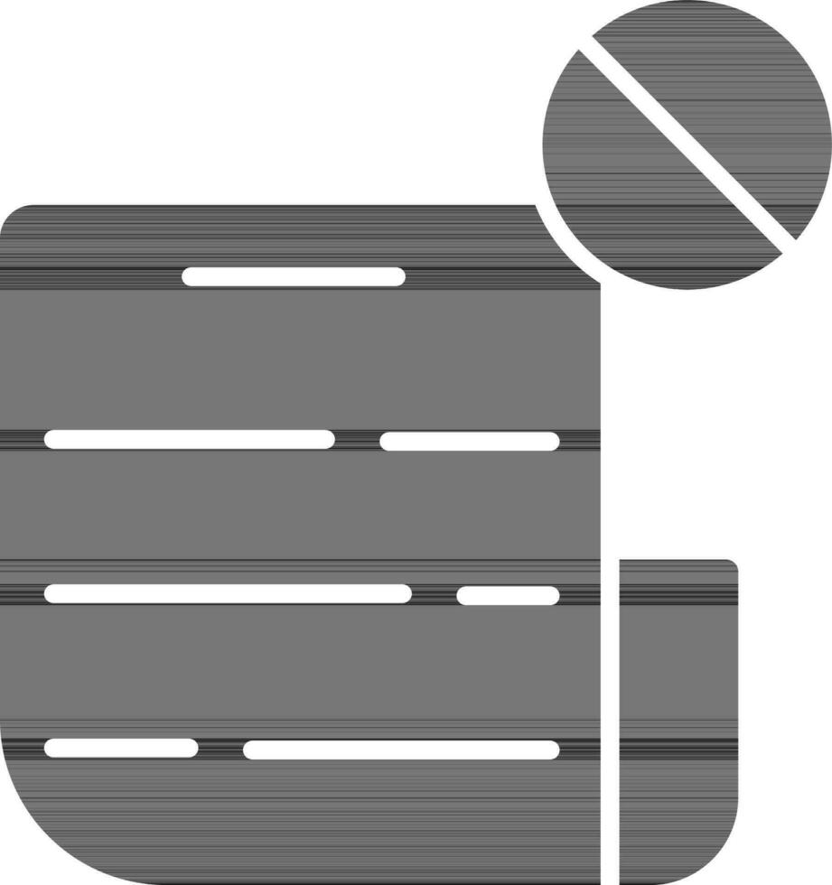 Medicine Prescription icon in black and white color. vector
