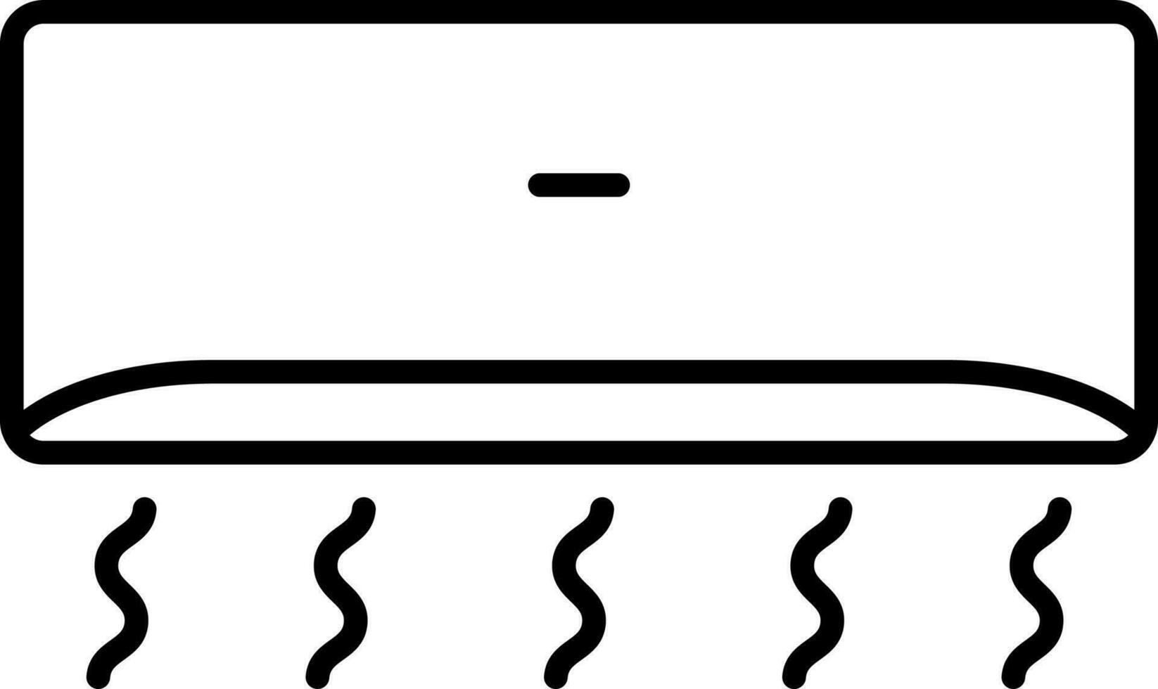 Air Conditioner AC icon in line art. vector