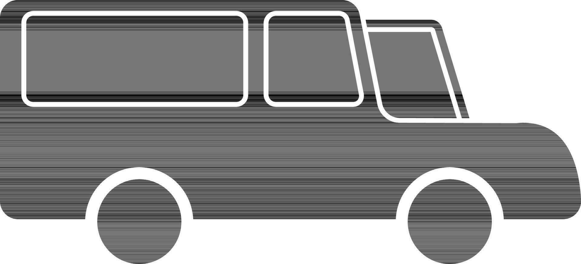 Black ambulance on white background. vector