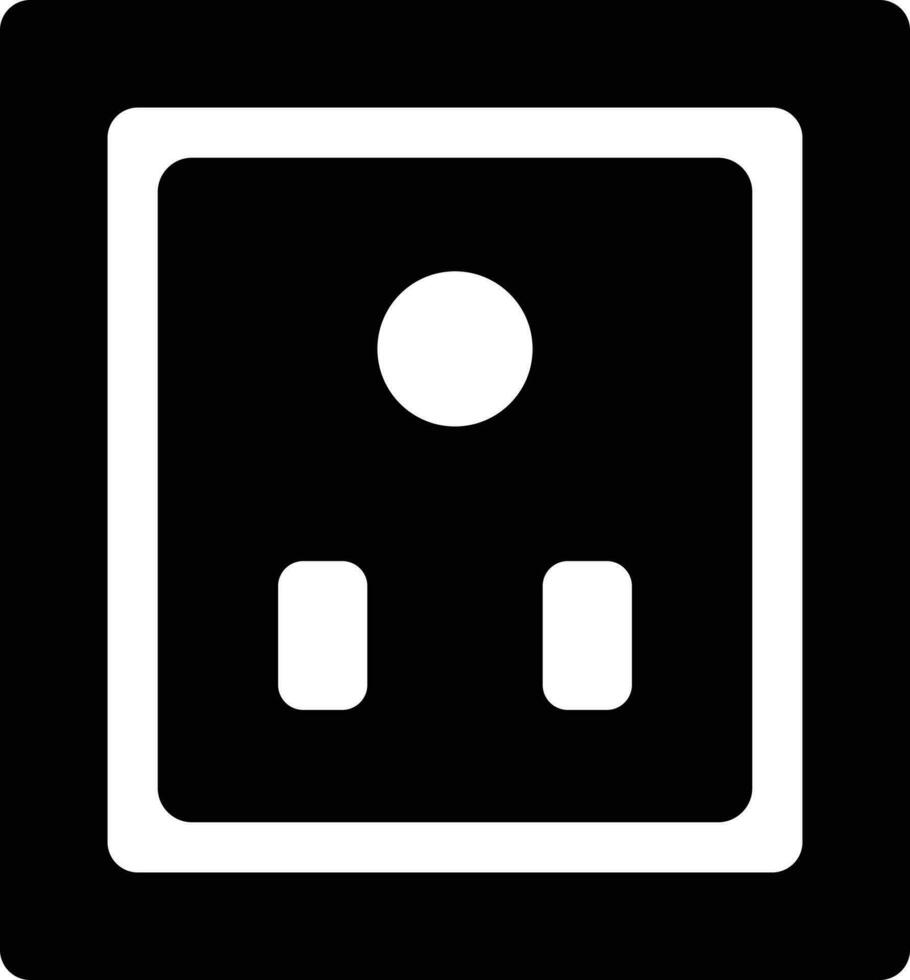 Isolated icon of socket in black and white color. vector