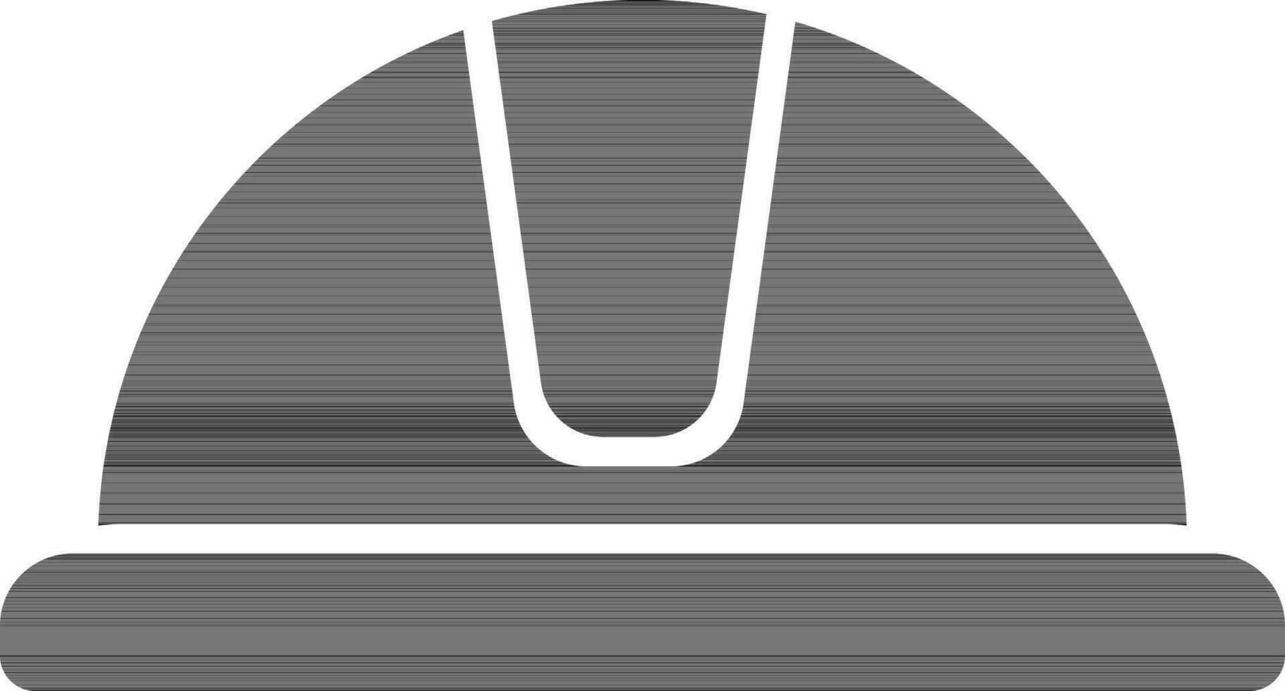 black and white helmet. vector
