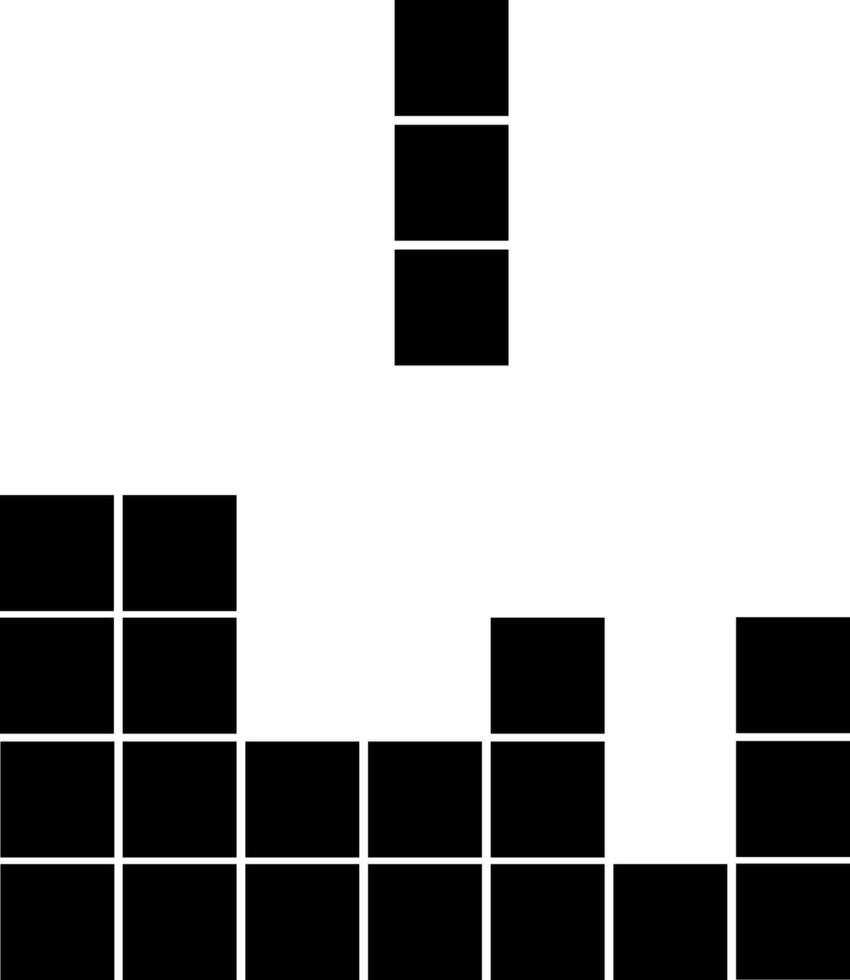 Flat illustration of black blocks. vector