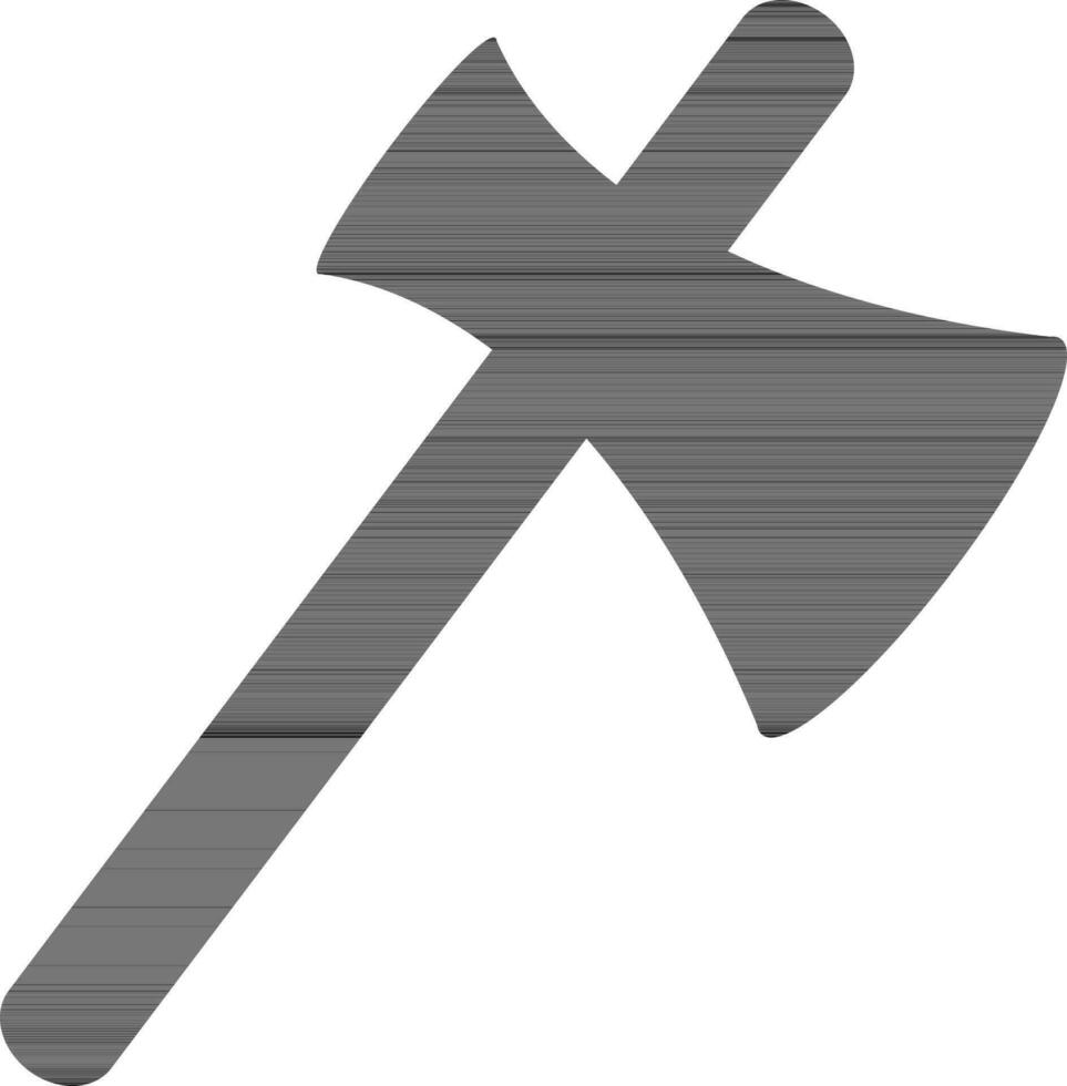 Axe in black color. vector