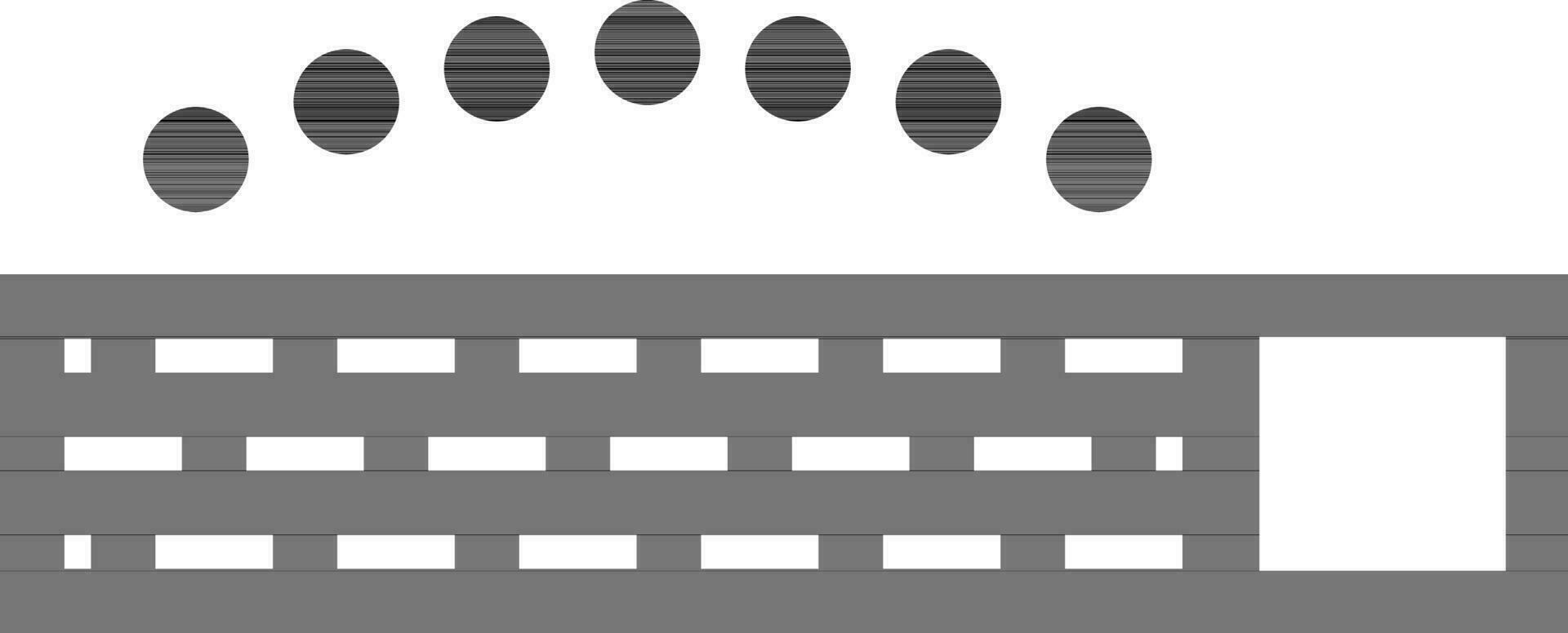 Black and white wall with coins. vector