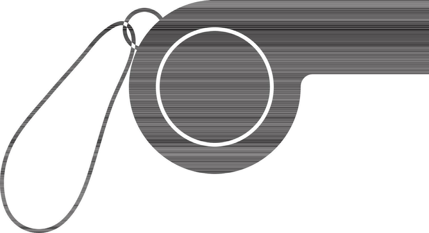 Isolated black whistle in flat style. vector