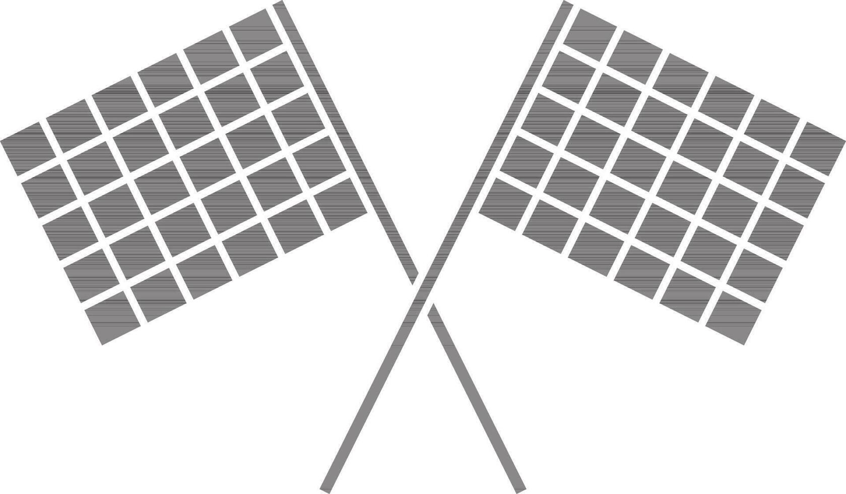 black and white cross racing flag. vector