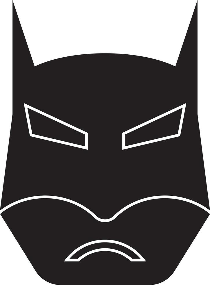 Monster mask in black and white color. vector