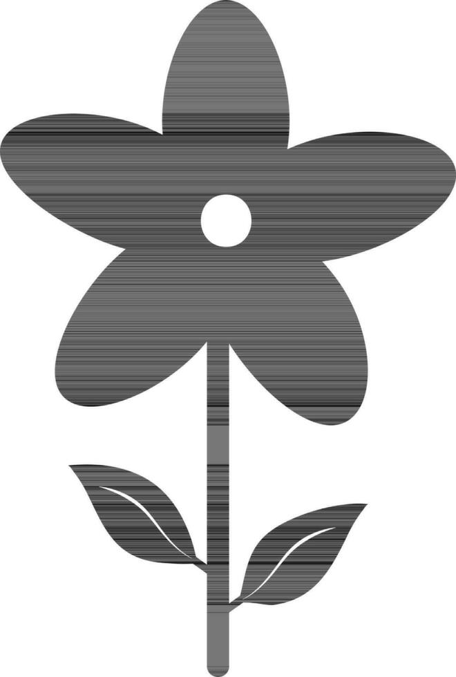 Isolated illustration of flower in flat style. vector