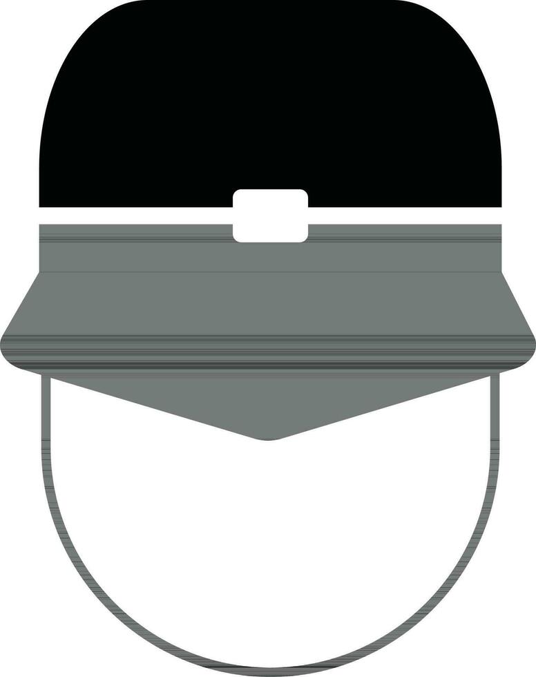 Helmet icon for fire concept in illustration and black and white style. vector