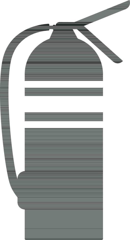 black and white icon of fire extinguisher in flat style. vector