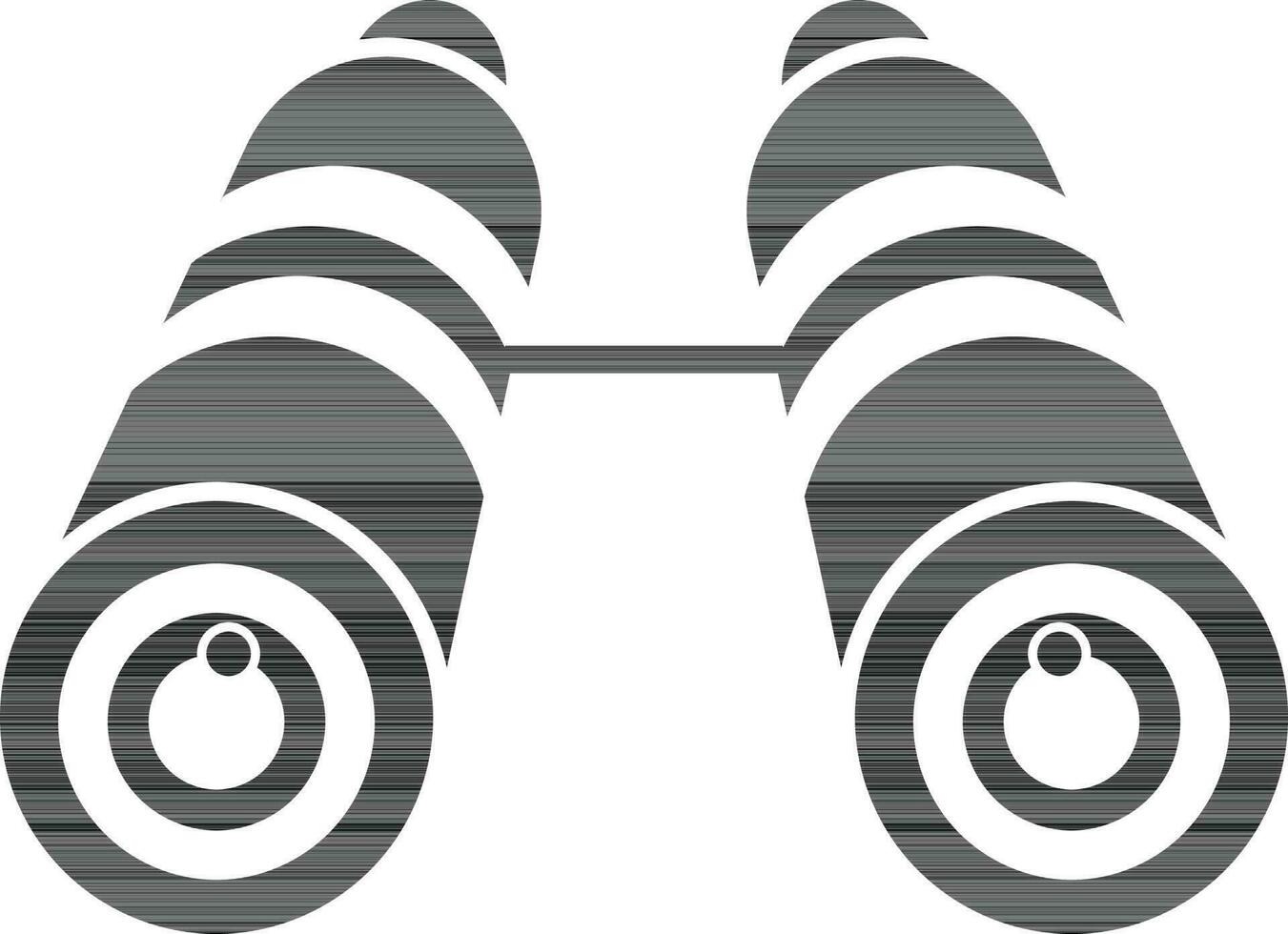 Illustration of binocular icon in flat style. vector