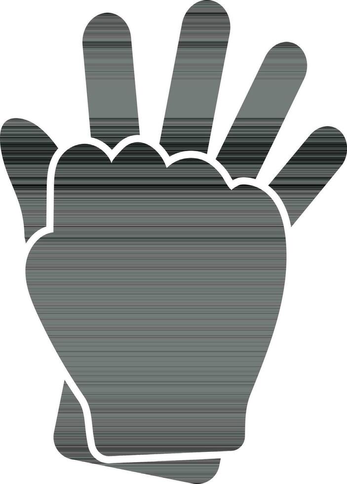 ilustración de mano guante icono en plano estilo. vector