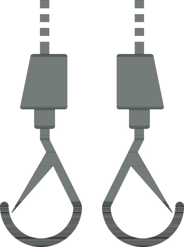 Illustrationi of crane hook icon in flat style. vector