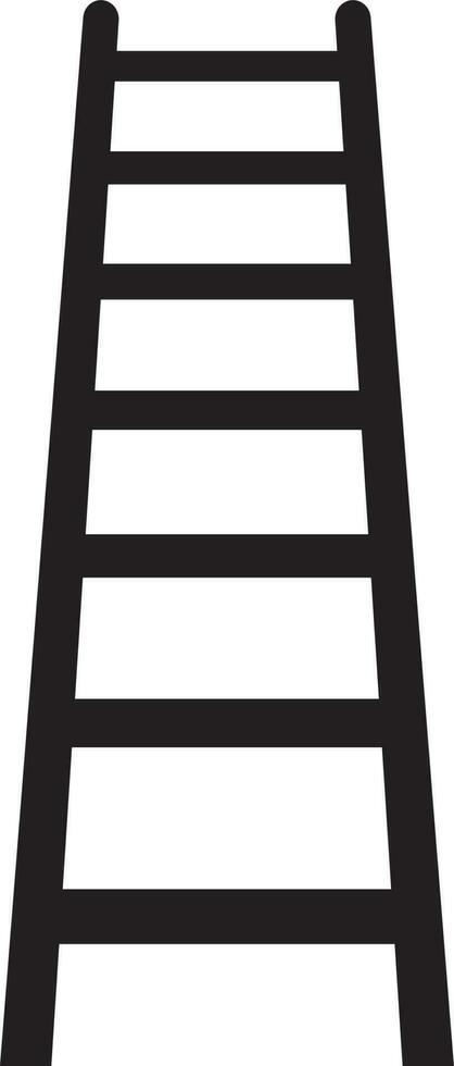 Black ladder or stair on white background. vector