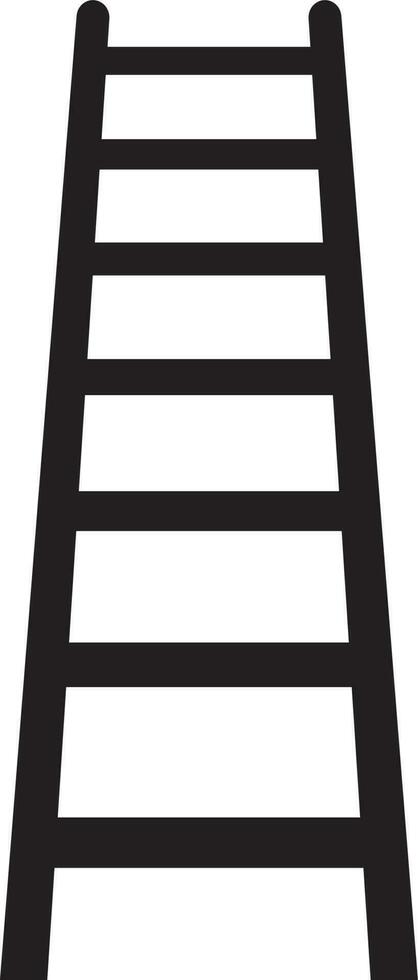 Black ladder or stair on white background. vector