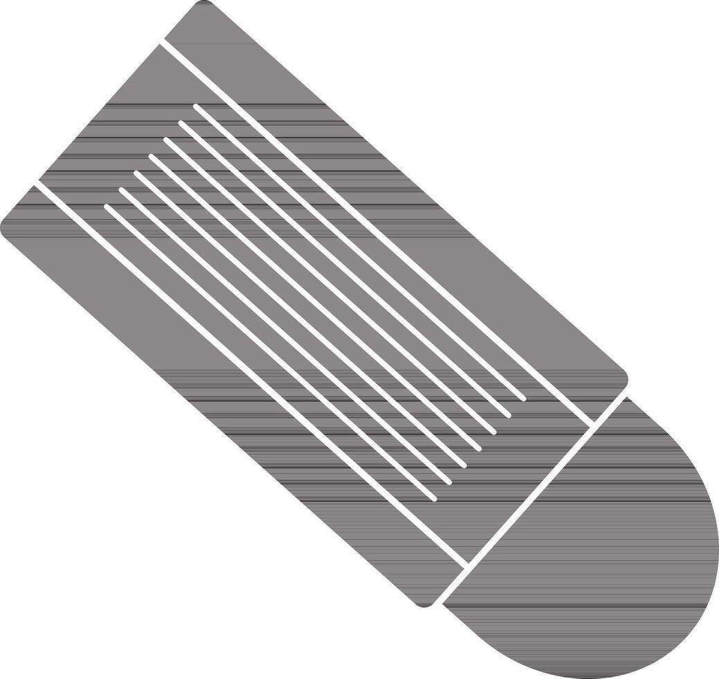 black and white style of flat eraser icon. vector