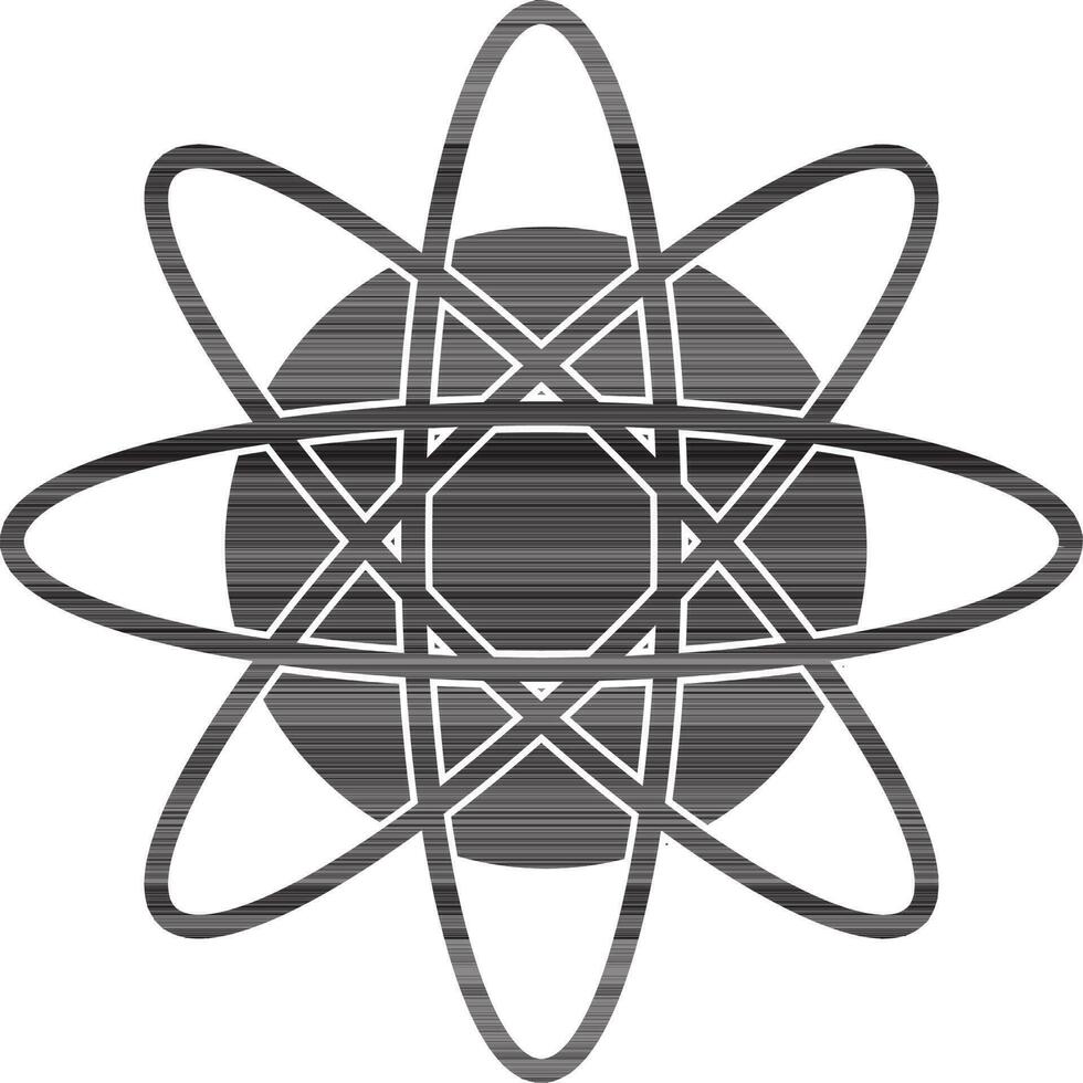 black and white of connectivity globe icon. vector