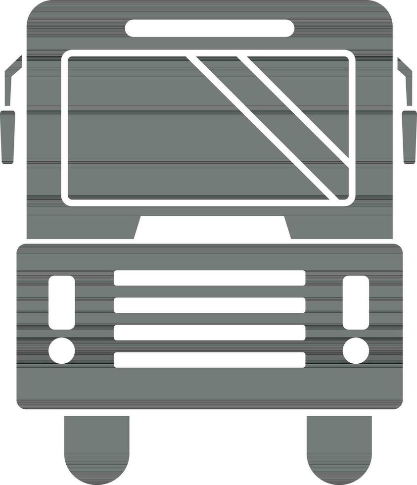 Illustration of black and white style of  bus icon. vector