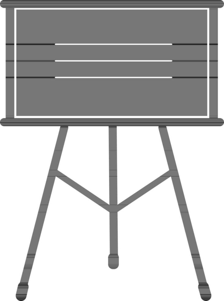 black and white school board in flat style. vector