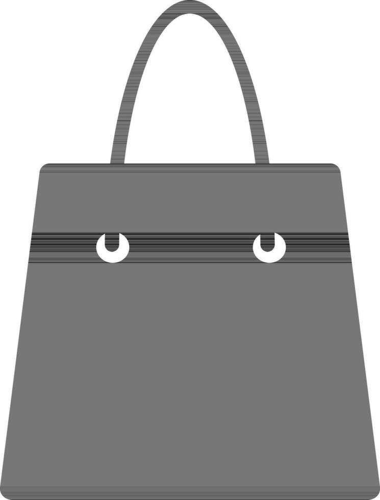 Shopping bag in black color. vector