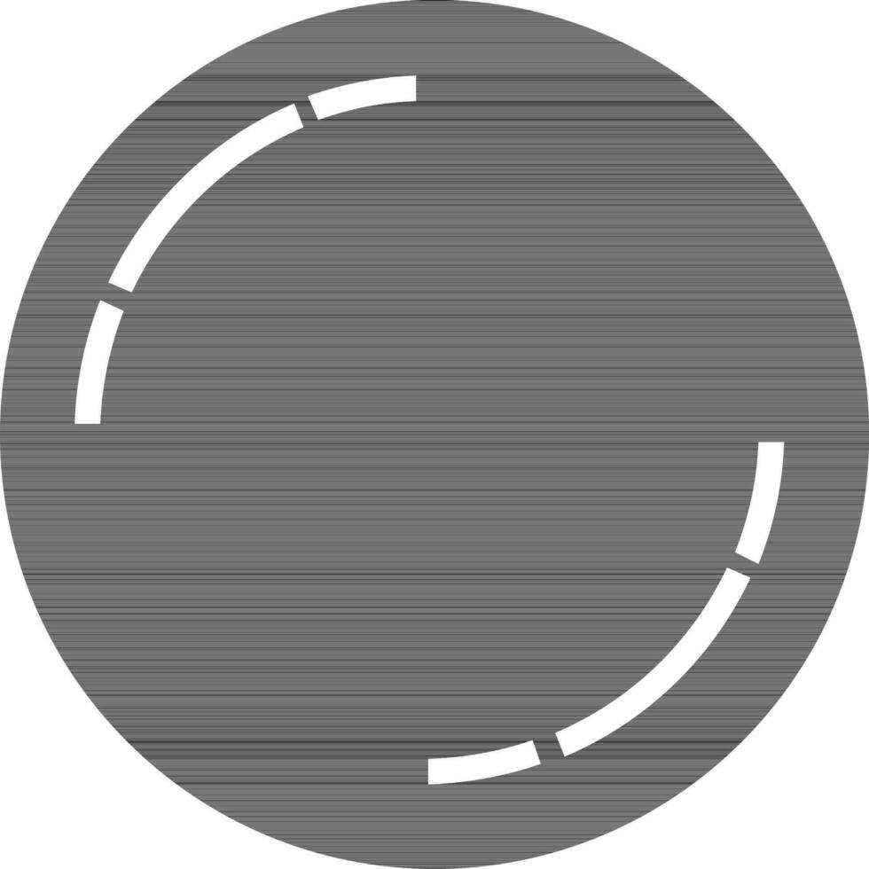 black and white token in flat style. vector