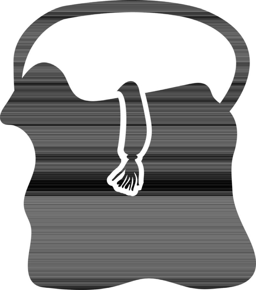 Black handbag on white background. vector