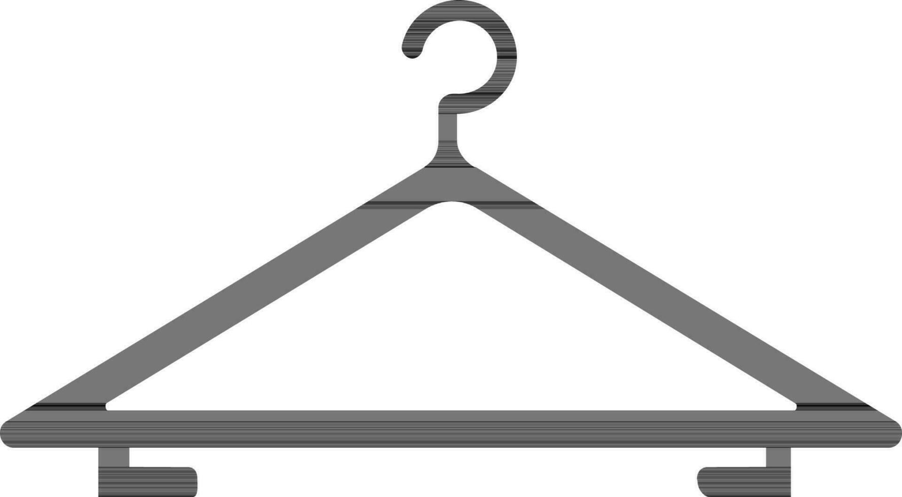 Blank hanger in black color. vector