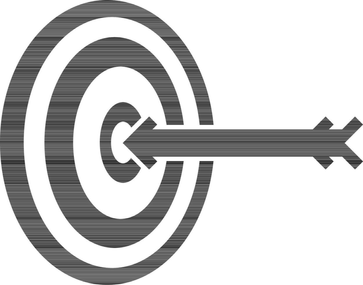 Black and white target with arrow. 24389677 Vector Art at Vecteezy
