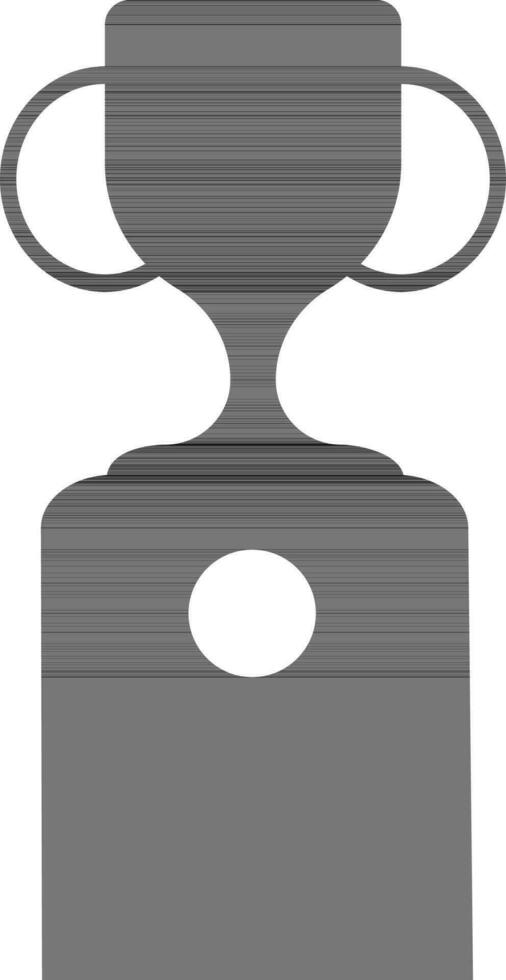 Isolated black and white trophy cup. vector