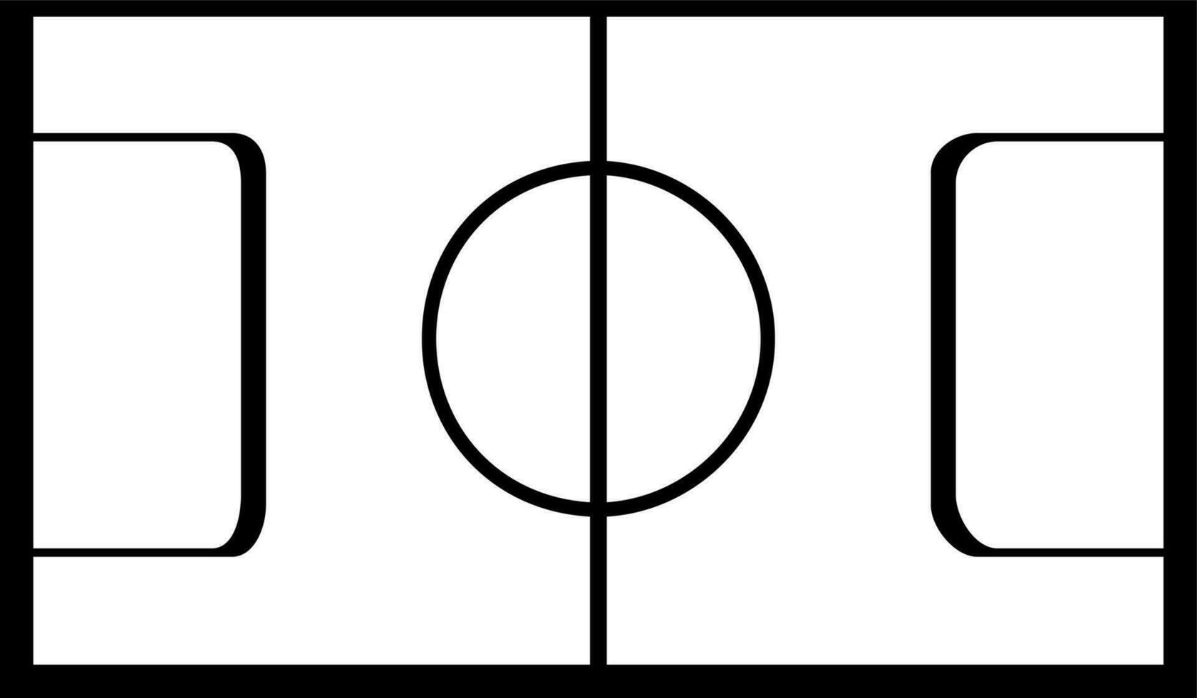Basketball court in black and white color. vector