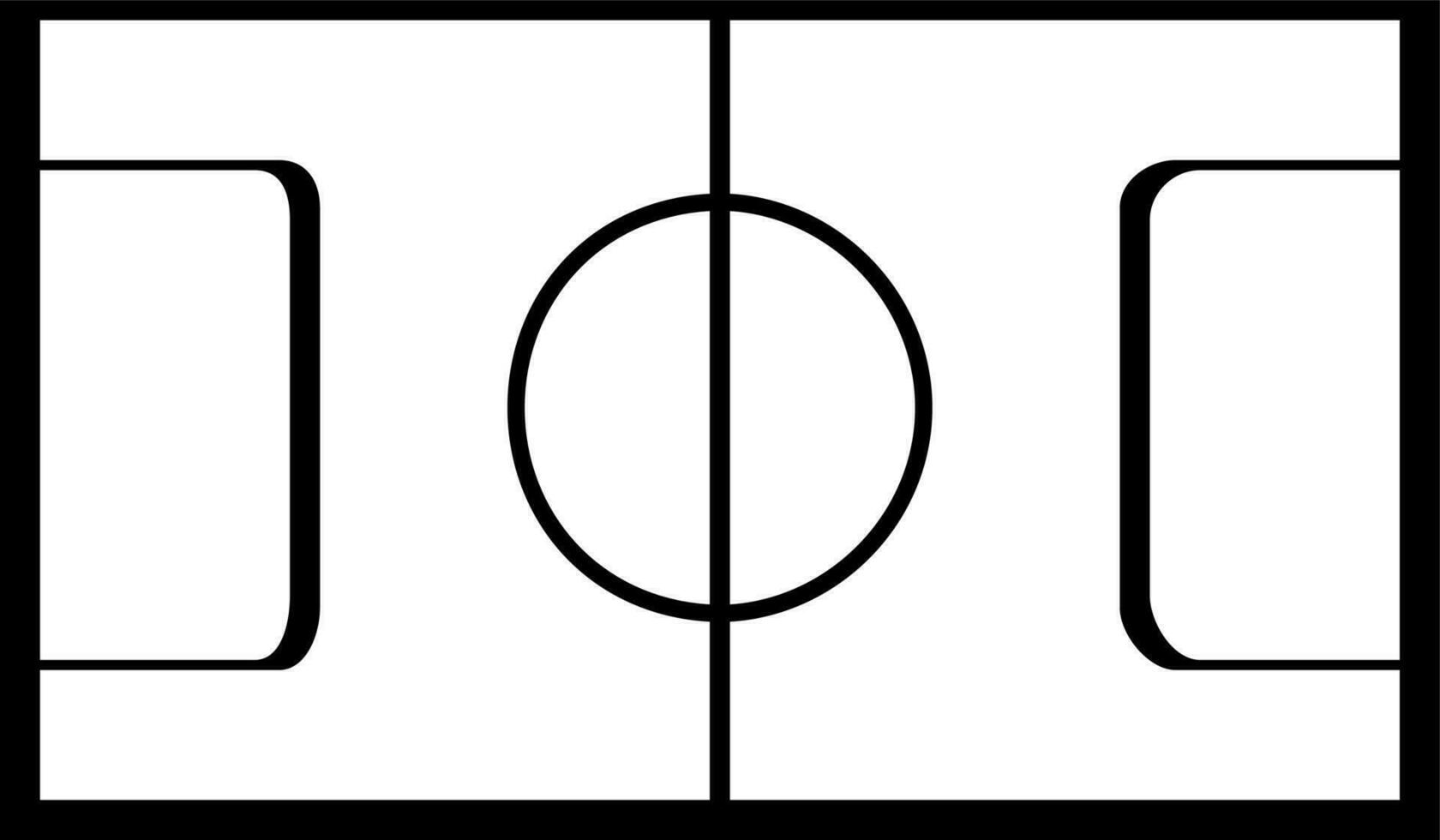 Basketball court in black and white color. vector