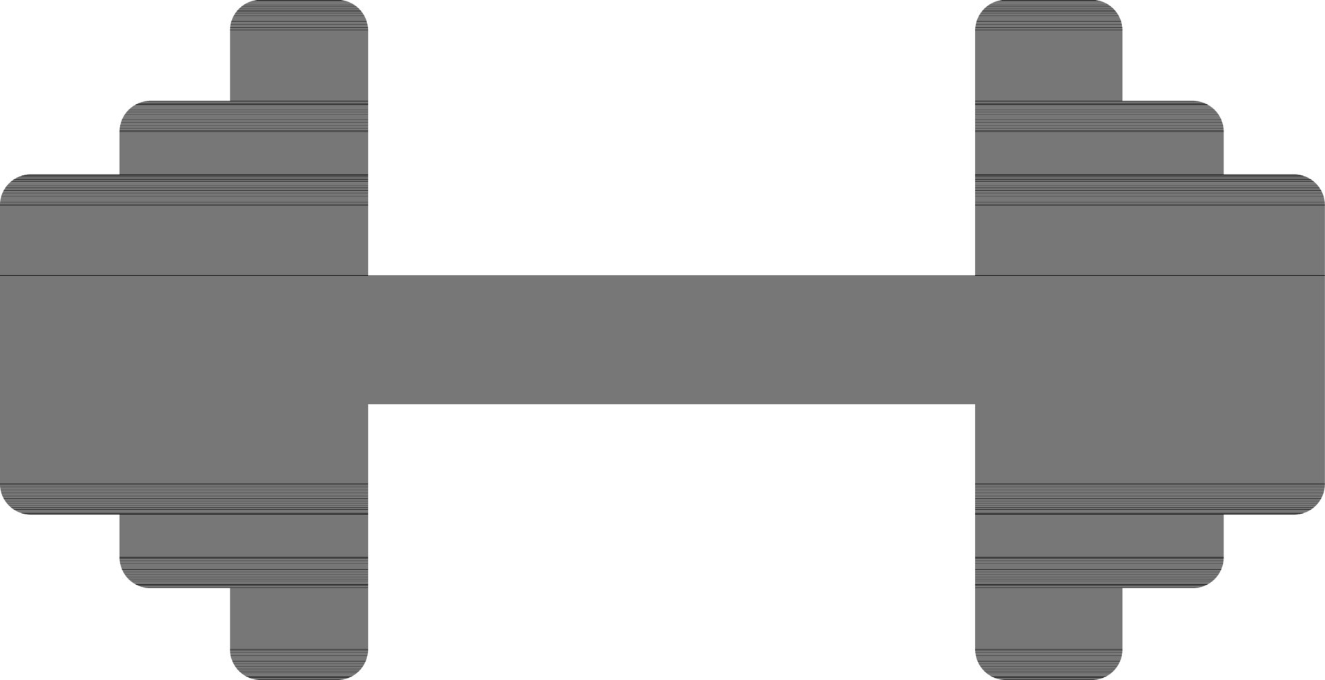 Black dumbbell in flat style . 24389711 Vector Art at Vecteezy