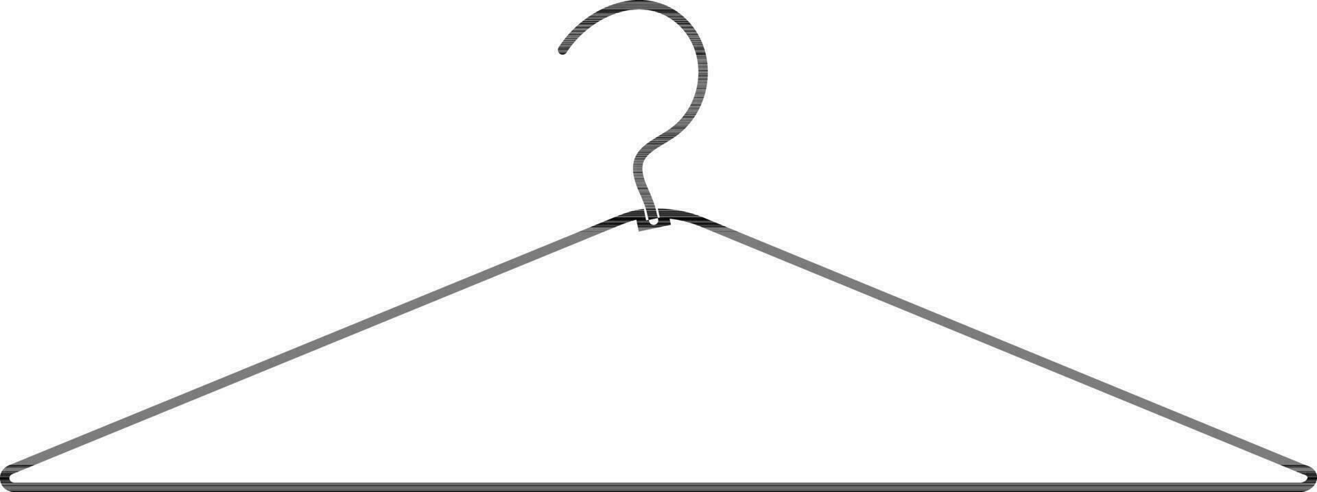 Black hanger on white background. vector