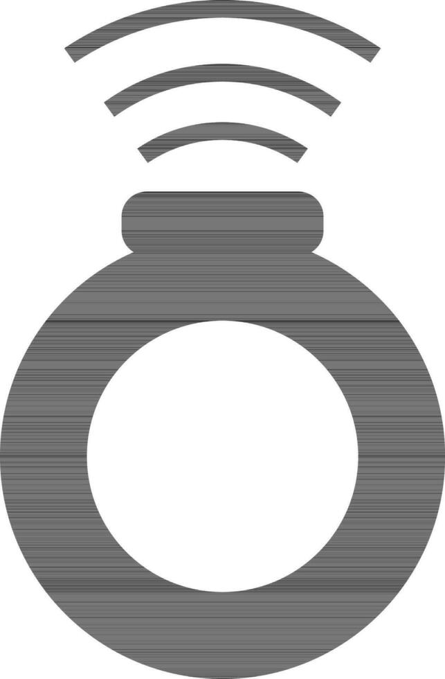 Black wifi signal in flat style. vector