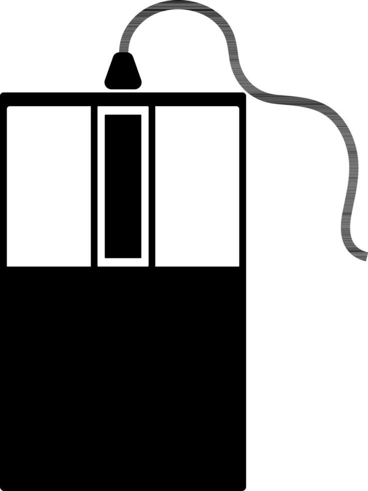 Isolated mouse in flat style. vector