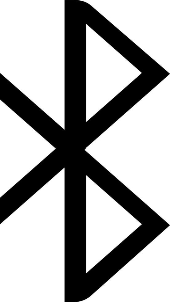 plano estilo Bluetooth símbolo. vector