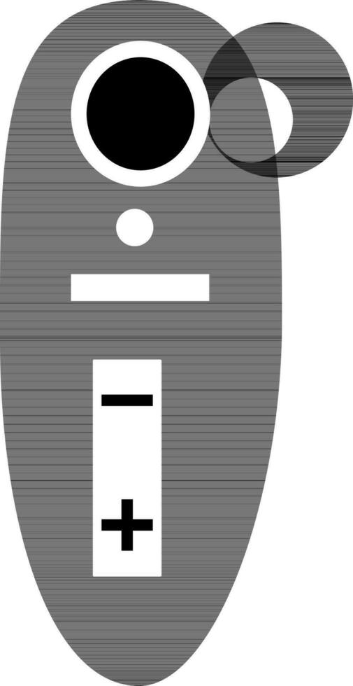 Black and white remote control. vector