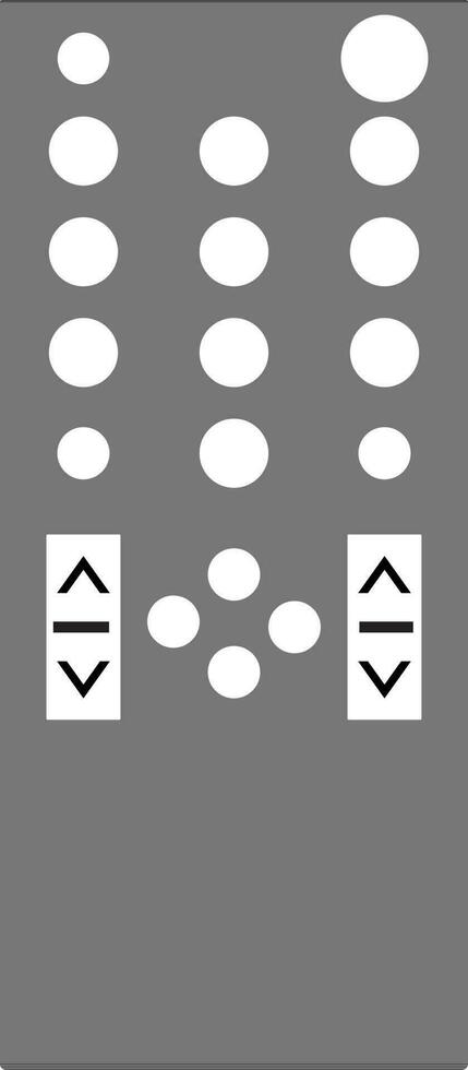 Black and white remote control. vector