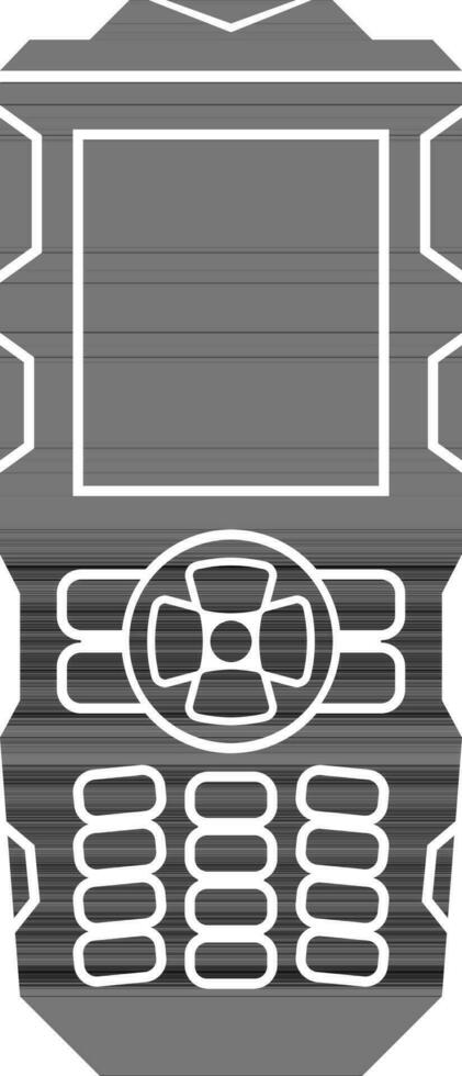 Black and white remote control. vector