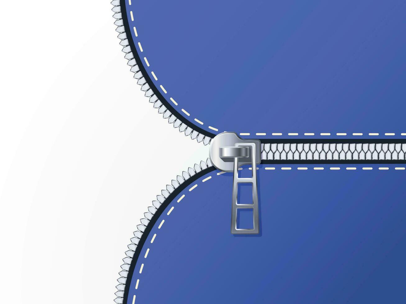 Unzip background. Unlock zipper, open clothing zip and unbutton clasp vector backdrop illustration