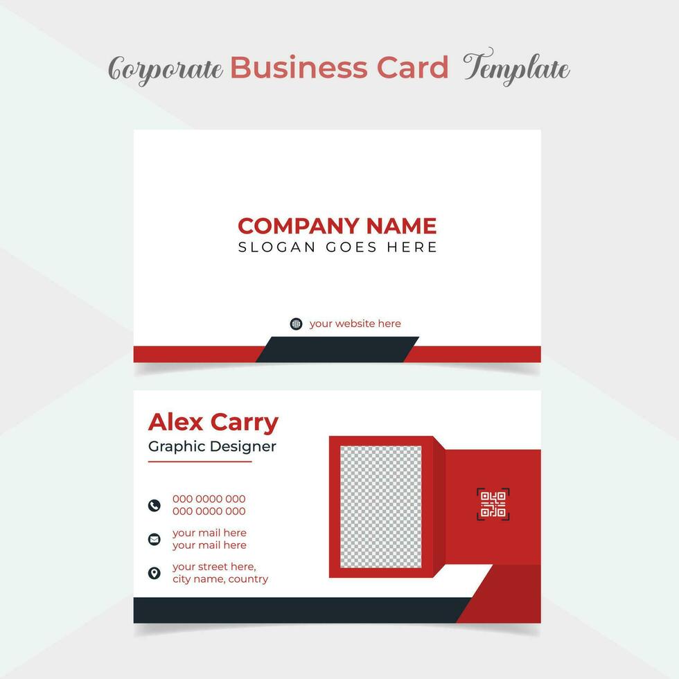 modern and clean professional company business card template design vector